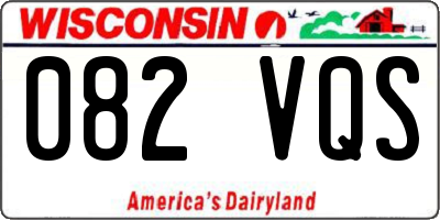 WI license plate 082VQS