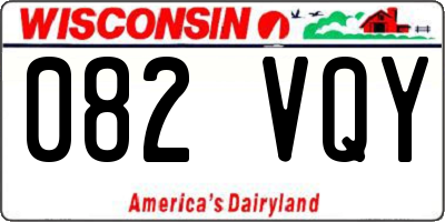WI license plate 082VQY