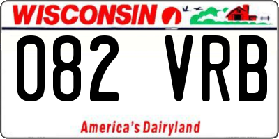 WI license plate 082VRB