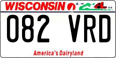WI license plate 082VRD