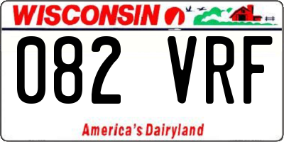 WI license plate 082VRF