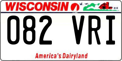 WI license plate 082VRI