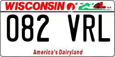 WI license plate 082VRL