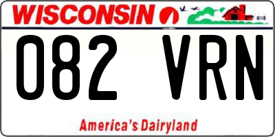 WI license plate 082VRN
