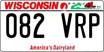 WI license plate 082VRP