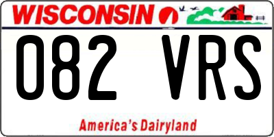 WI license plate 082VRS