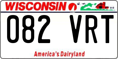 WI license plate 082VRT