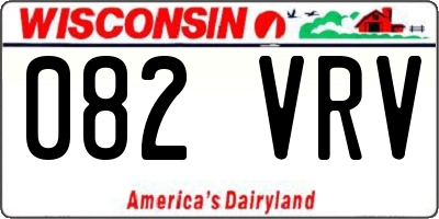 WI license plate 082VRV