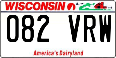 WI license plate 082VRW