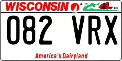 WI license plate 082VRX