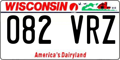 WI license plate 082VRZ