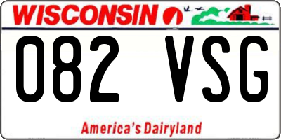 WI license plate 082VSG
