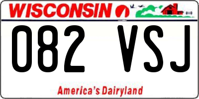 WI license plate 082VSJ