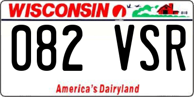 WI license plate 082VSR