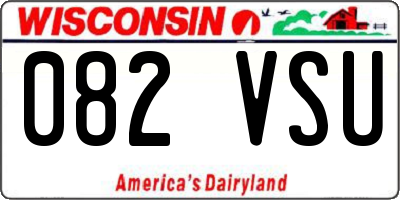 WI license plate 082VSU