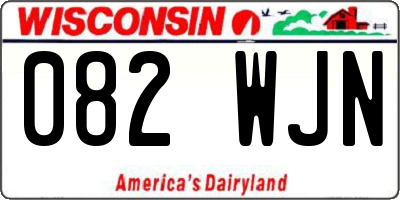 WI license plate 082WJN