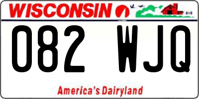 WI license plate 082WJQ