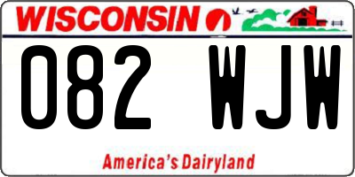 WI license plate 082WJW