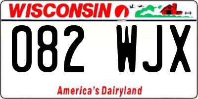 WI license plate 082WJX