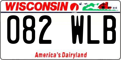 WI license plate 082WLB
