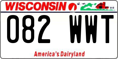 WI license plate 082WWT