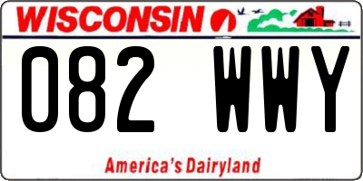 WI license plate 082WWY