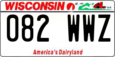 WI license plate 082WWZ