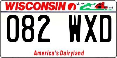 WI license plate 082WXD