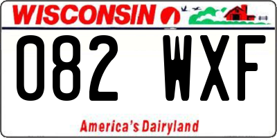 WI license plate 082WXF