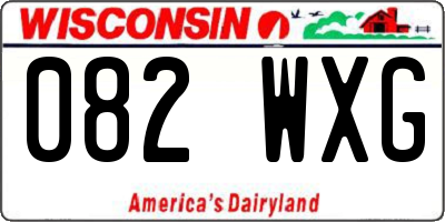 WI license plate 082WXG