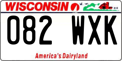 WI license plate 082WXK