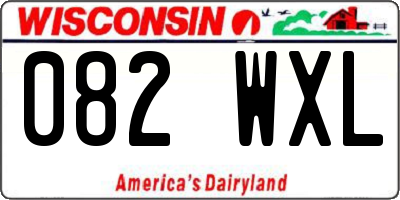WI license plate 082WXL