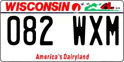 WI license plate 082WXM