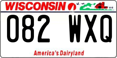 WI license plate 082WXQ