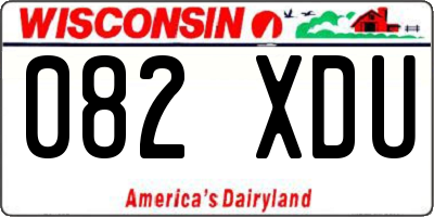 WI license plate 082XDU