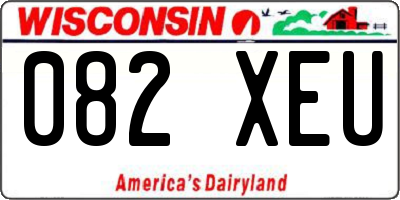 WI license plate 082XEU