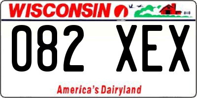 WI license plate 082XEX