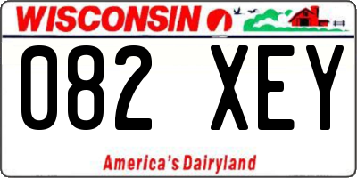 WI license plate 082XEY