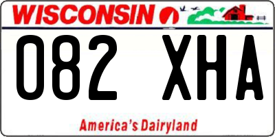 WI license plate 082XHA