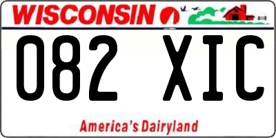 WI license plate 082XIC