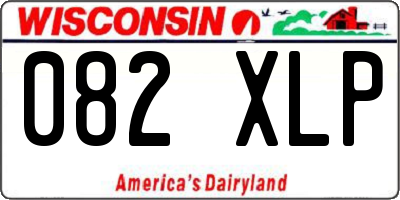WI license plate 082XLP