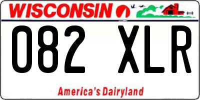 WI license plate 082XLR