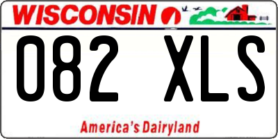 WI license plate 082XLS