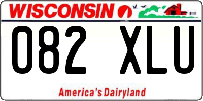 WI license plate 082XLU
