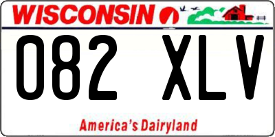 WI license plate 082XLV