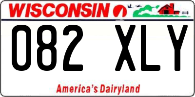 WI license plate 082XLY