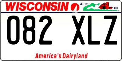 WI license plate 082XLZ