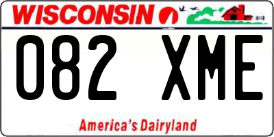 WI license plate 082XME
