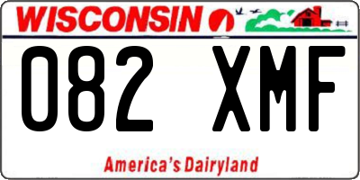 WI license plate 082XMF