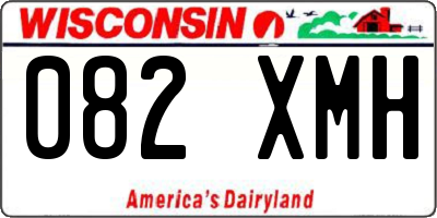 WI license plate 082XMH